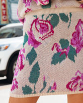 Remarkable Moment Floral Knit Mini Skirt